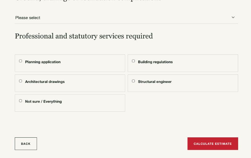 Initial cost guide screen 5